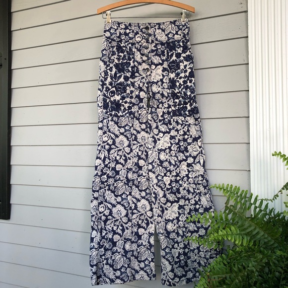 Ulla Johnson Jeans High Waist Floral Blue White Greer US 2 - Picture 5 of 12